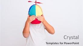  Presentation with propeller - Cool new PPT theme with prolellant - beautiful kid boy wearing fanny backdrop and a white colored foreground