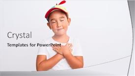  Presentation with propeller - Audience pleasing presentation theme consisting of fanny colorful cap with propeller backdrop and a sky blue colored foreground