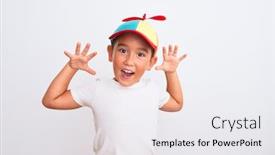  Presentation with propeller - Slide deck featuring beautiful-kid-boy-wearing-fanny background and a white colored foreground
