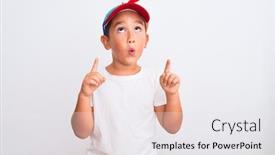 Presentation with propeller - Slides having beautiful-kid-boy-wearing-fanny background and a white colored foreground