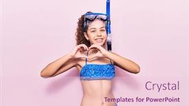  Presentation with curly hair - Presentation theme with beautiful-kid-girl-with-curly background and a lemonade colored foreground