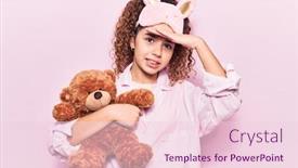  Presentation with angry kid - Audience pleasing presentation consisting of beautiful-kid-girl-with-curly backdrop and a lemonade colored foreground