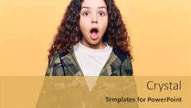  Presentation with curly hair - Presentation theme having beautiful-kid-girl-with-curly background and a yellow colored foreground