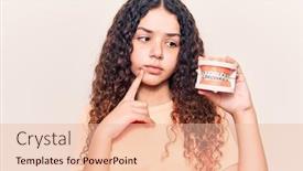  Presentation with curly hair - Audience pleasing presentation design consisting of beautiful-kid-girl-with-curly backdrop and a lemonade colored foreground