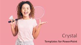  Presentation with curly hair - Presentation design having beautiful-kid-girl-with-curly background and a coral colored foreground