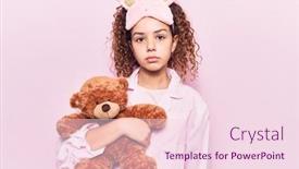  Presentation with attitude - Colorful slide deck enhanced with beautiful-kid-girl-with-curly backdrop and a lemonade colored foreground