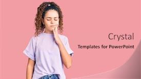  Presentation with illness - Theme enhanced with beautiful-kid-girl-with-curly background and a coral colored foreground