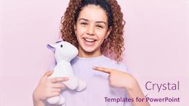  Presentation with curly hair - Theme enhanced with beautiful-kid-girl-with-curly background and a lemonade colored foreground