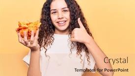  Presentation with nachos - Beautiful theme featuring beautiful-kid-girl-with-curly backdrop and a coral colored foreground