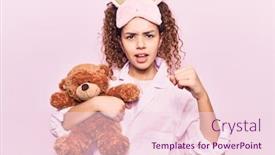  Presentation with anger kid - Colorful presentation theme enhanced with beautiful-kid-girl-with-curly backdrop and a lemonade colored foreground