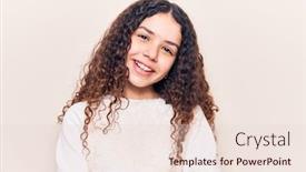  Presentation with curly hair - Cool new slide deck with beautiful-kid-girl-with-curly backdrop and a  colored foreground