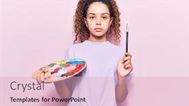  Presentation with attitude - Audience pleasing presentation consisting of beautiful-kid-girl-with-curly backdrop and a lemonade colored foreground