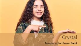  Presentation with curly hair - Audience pleasing slides consisting of beautiful-kid-girl-with-curly backdrop and a yellow colored foreground