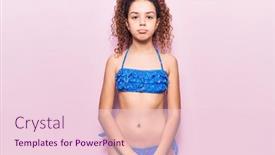  Presentation with angry kid - PPT layouts featuring beautiful-kid-girl-with-curly background and a lemonade colored foreground