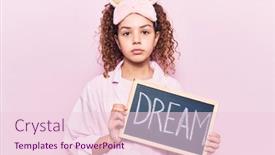  Presentation with sleep dream - Slide deck consisting of beautiful-kid-girl-with-curly background and a lemonade colored foreground