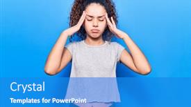  Presentation with curly hair - PPT theme having beautiful-kid-girl-with-curly background and a teal colored foreground