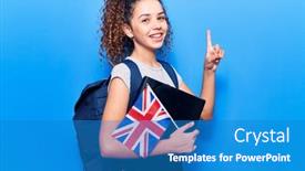  Presentation with curly hair - Audience pleasing theme consisting of beautiful-kid-girl-with-curly backdrop and a teal colored foreground