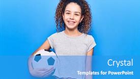  Presentation with curly hair - PPT layouts featuring beautiful-kid-girl-with-curly background and a teal colored foreground