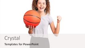  Presentation with curly hair - Beautiful slide set featuring beautiful-kid-girl-with-curly backdrop and a white colored foreground