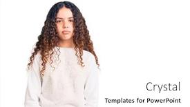  Presentation with curly hair - Presentation design having beautiful-kid-girl-with-curly background and a white colored foreground