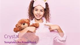  Presentation with curly hair - Cool new slide set with beautiful-kid-girl-with-curly backdrop and a lemonade colored foreground