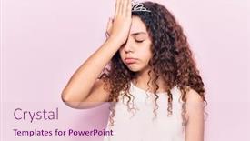  Presentation with curly hair - Beautiful theme featuring beautiful-kid-girl-with-curly backdrop and a lemonade colored foreground