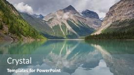  Presentation with british columbia canada - Slides enhanced with beautiful-kinney-lake-in-mount background and a gray colored foreground