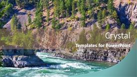  Presentation with montana - PPT layouts featuring beautiful-kootenai-river-in-montana background and a coral colored foreground