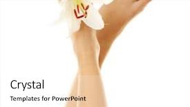  Presentation with spa concept - Audience pleasing slides consisting of beautiful lady feet with madonna backdrop and a  colored foreground