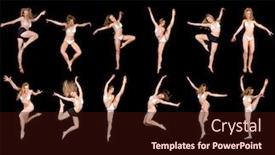  Presentation with performer - Audience pleasing PPT theme consisting of beautiful lady isolated performer backdrop and a wine colored foreground