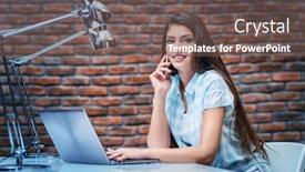  Presentation with office life - Amazing slides having beautiful-lady-sitting backdrop and a violet colored foreground