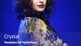  Presentation with artistic - Slide set consisting of beautiful-lady-with-artistic-make background and a royal blue colored foreground