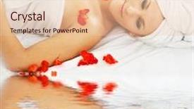  Presentation with lady - Cool new PPT layouts with angio - beautiful lady with red flower backdrop and a lemonade colored foreground