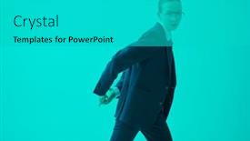  Presentation with space suit - PPT layouts consisting of beautiful-lady-with-strict-make background and a teal colored foreground