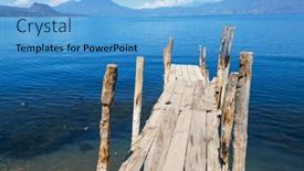  Presentation with guatemala - PPT theme having beautiful-lake-atitlan-and-volcanos background and a light blue colored foreground