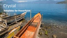  Presentation with guatemala - Presentation theme featuring beautiful-lake-atitlan-and-volcanos background and a teal colored foreground