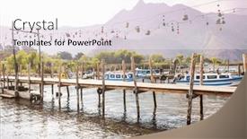  Presentation with central america - Presentation theme enhanced with beautiful-lake-atitlan-and-volcanos background and a white colored foreground