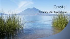  Presentation with guatemala - Presentation theme having beautiful-lake-atitlan-and-volcanos background and a light blue colored foreground
