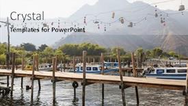  Presentation with guatemala - Theme with beautiful-lake-atitlan-and-volcanos background and a white colored foreground