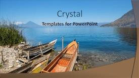  Presentation with guatemala - Presentation design featuring beautiful-lake-atitlan-and-volcanos background and a light blue colored foreground