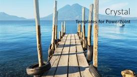  Presentation with guatemala - Slide set having beautiful-lake-atitlan-and-volcanos background and a light blue colored foreground