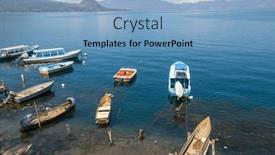  Presentation with central america - Presentation theme having beautiful-lake-atitlan-and-volcanos background and a light blue colored foreground