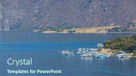  Presentation with central america - Slide deck with beautiful-lake-atitlan-and-volcanos background and a ocean colored foreground