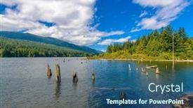  Presentation with canada - Slides enhanced with beautiful-lake-cowichan-in-canada background and a ocean colored foreground