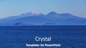  Presentation with new zealand - PPT theme with beautiful-lake-taupo-in-new background and a ocean colored foreground