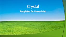  Presentation with plain blue clear sky - Colorful slides enhanced with beautiful landscape clean blue sky backdrop and a  colored foreground