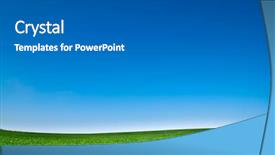  Presentation with blue sky - Presentation enhanced with beautiful landscape clean blue sky background and a gray colored foreground