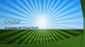  Presentation with blue green - Slides consisting of beautiful-landscape-green-grass-blue background and a light blue colored foreground