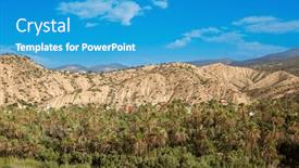  Presentation with paradise - PPT layouts having beautiful-landscape-in-morocco-paradise background and a teal colored foreground