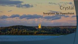  Presentation with national - Beautiful slides featuring beautiful-landscape-in-national-park backdrop and a coral colored foreground